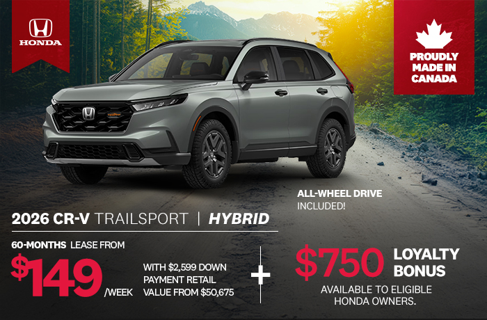 Bannière de Promotion CR-V Trailsport Hybride 2026